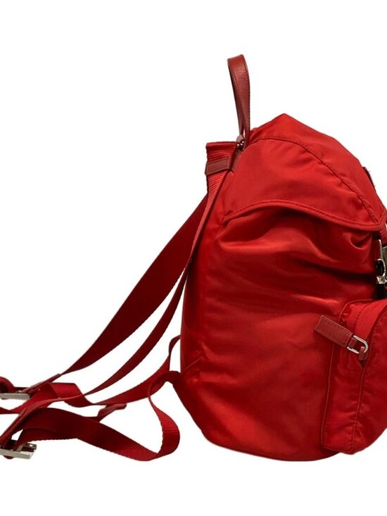 PRADA - BZ0024 Red Nylon Backpack main image 8
